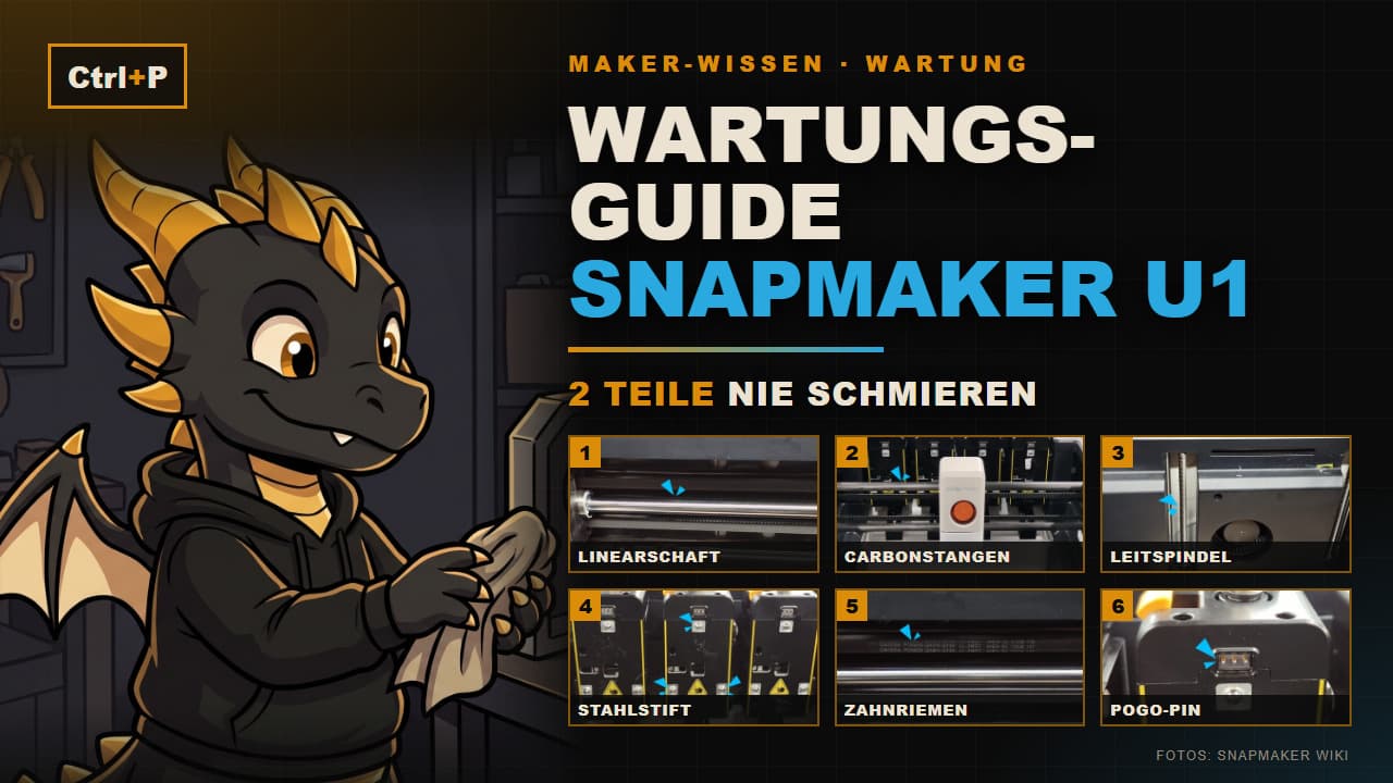 Snapmaker U1 richtig warten – die 6 Verschleißteile in 4 Minuten