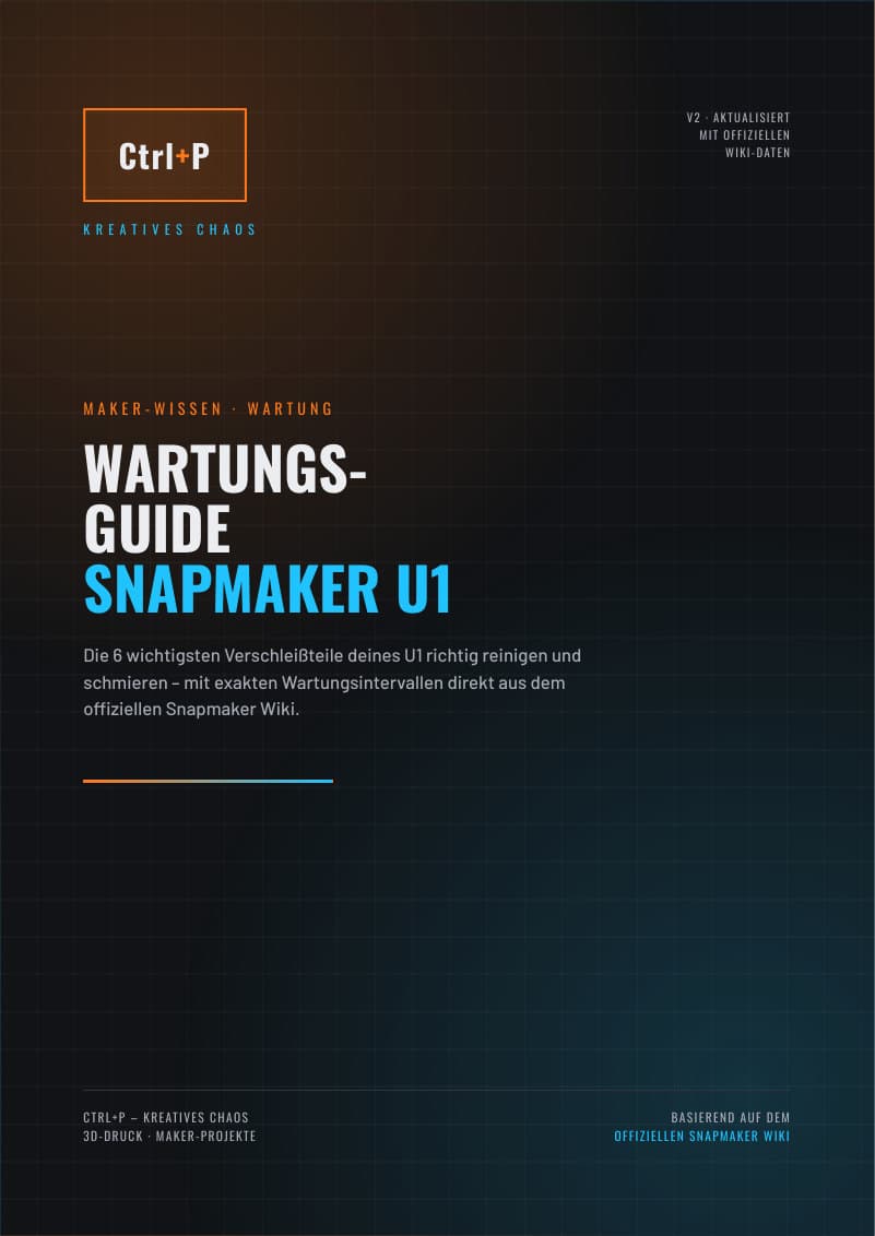 Titelseite: Wartungs-Guide Snapmaker U1